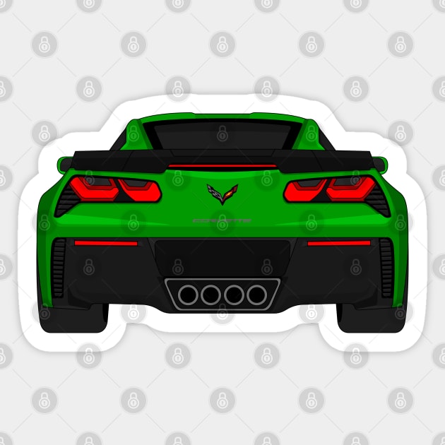 Z06 GREEN Sticker by VENZ0LIC